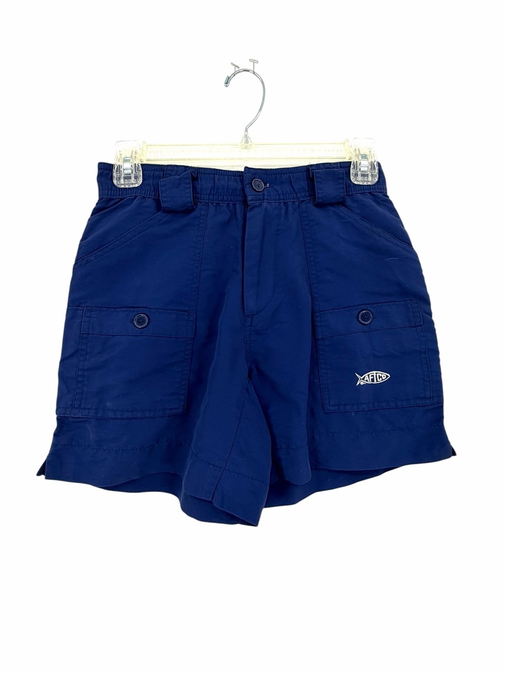AFTCO Navy Blue Classic Kids Cargo Fishing Shorts